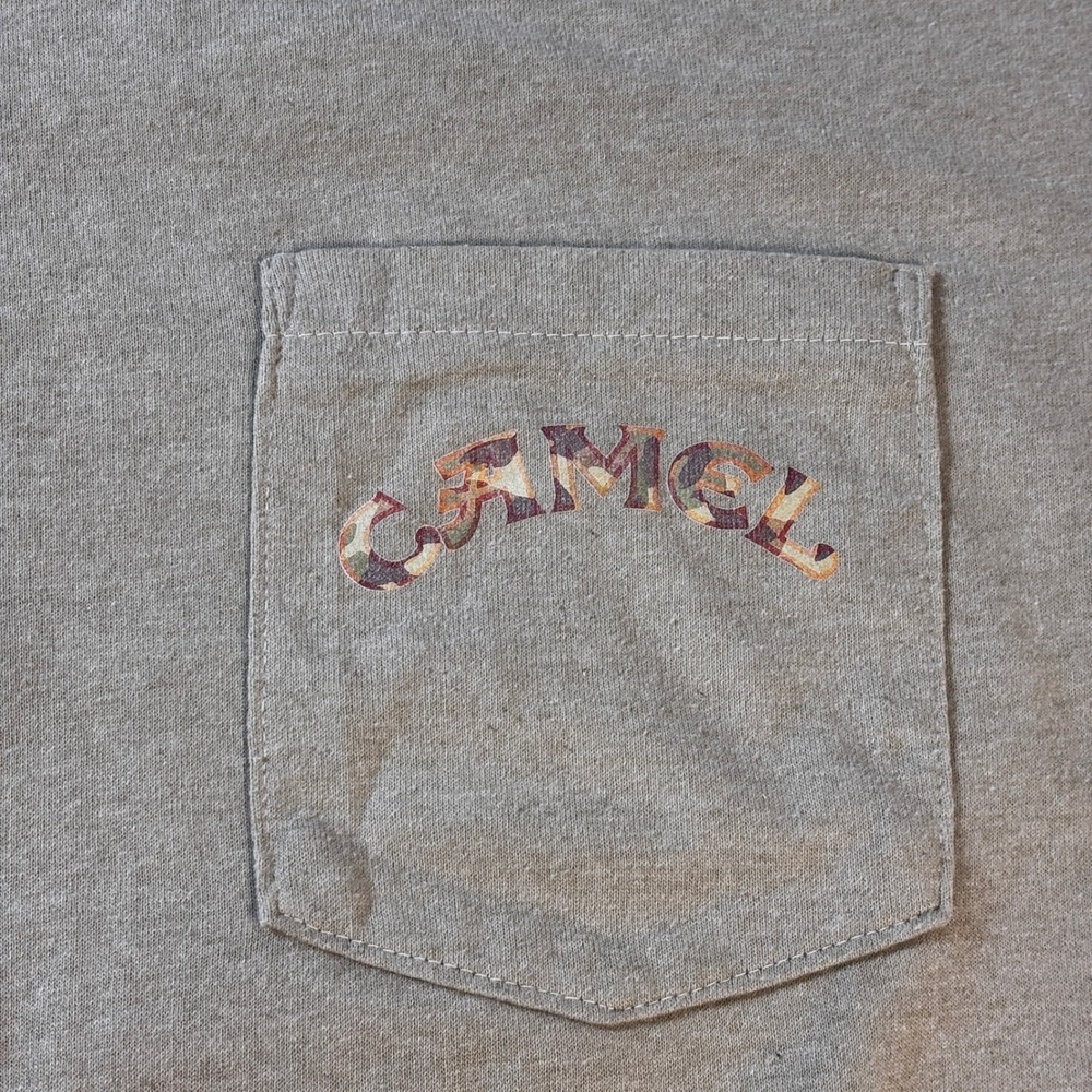 Vintage 1992 Camel Joe Camel Hunter T Shirt Mens XL Camo Pocket USA Made - Picture 4 of 13